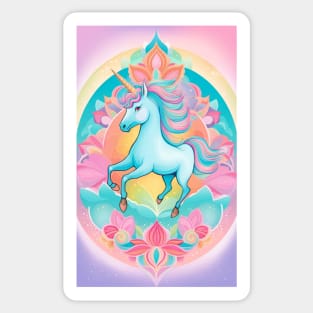 Unicorn Lotus Mandala Sticker